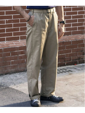 1970s Straight-Leg Work Pants - Khaki Non Stock 100% Cotton Fits 31x30